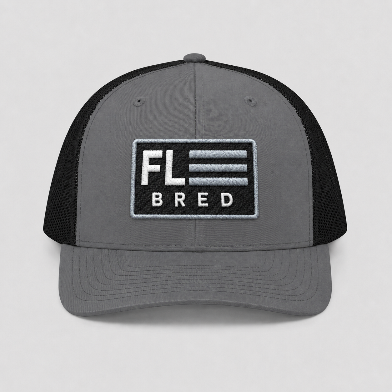 Florida Trucker Hat | FL BRED Embroidered Mesh Snapback | Florida BRED